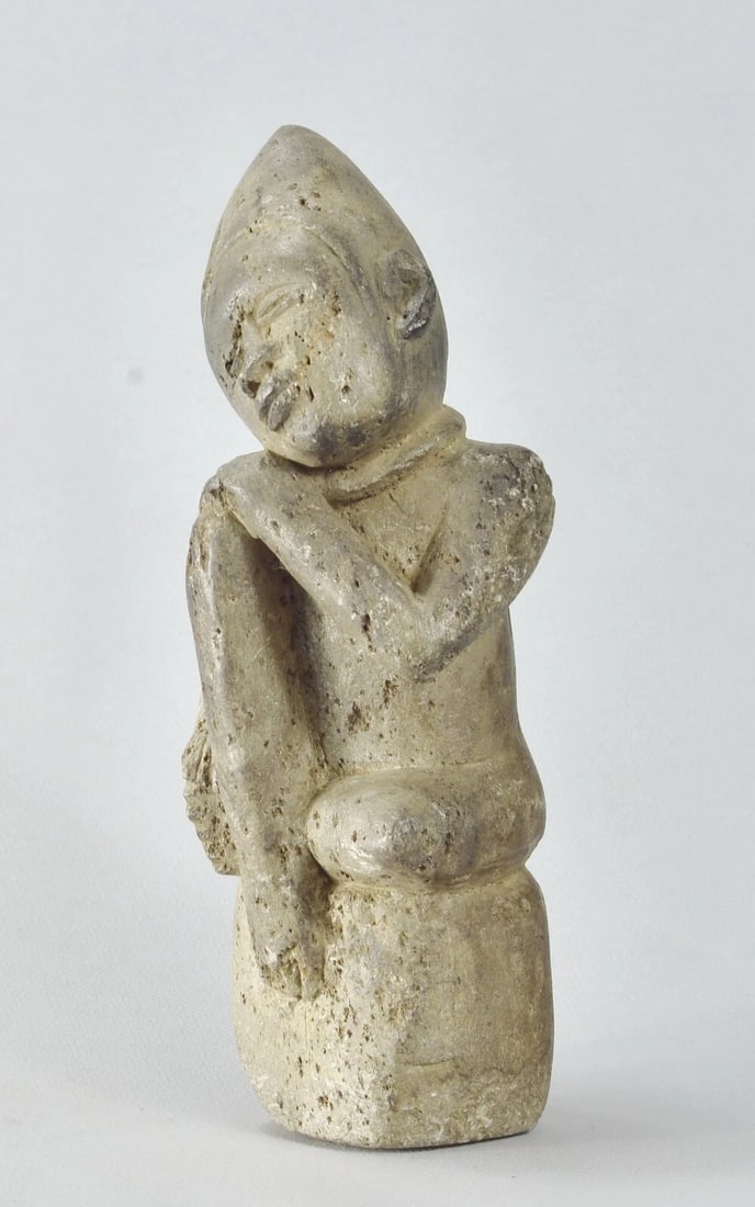 Bakongo Ntadi superb stone figure statue African Tribal Art MC2022 - 5