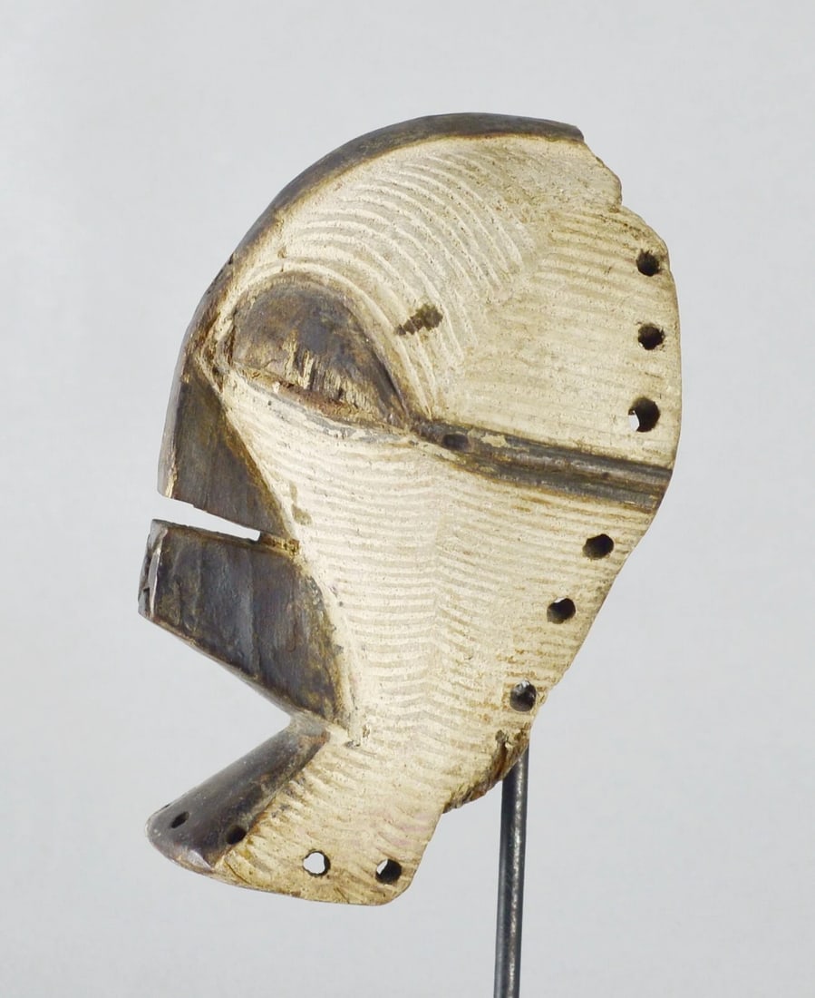 Cute SONGYE Kifwebe miniature mask Congo Drc African Tribal Art mc 1750 - 2