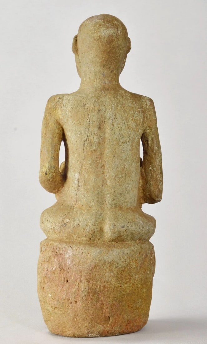 Bakongo Ntadi stone maternity figure 15 inches statue African Tribal Art MC2023 - 5