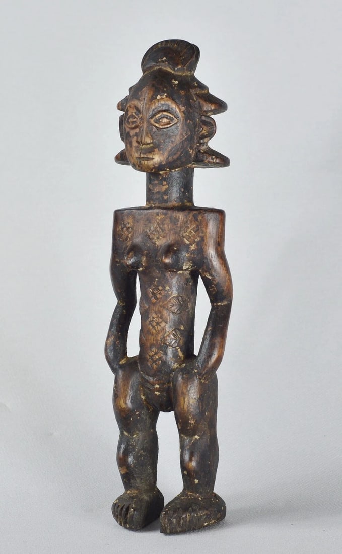 LUBA Shankadi female cult figure statue sculpture Congo Drc African Tribal 1321 - 9