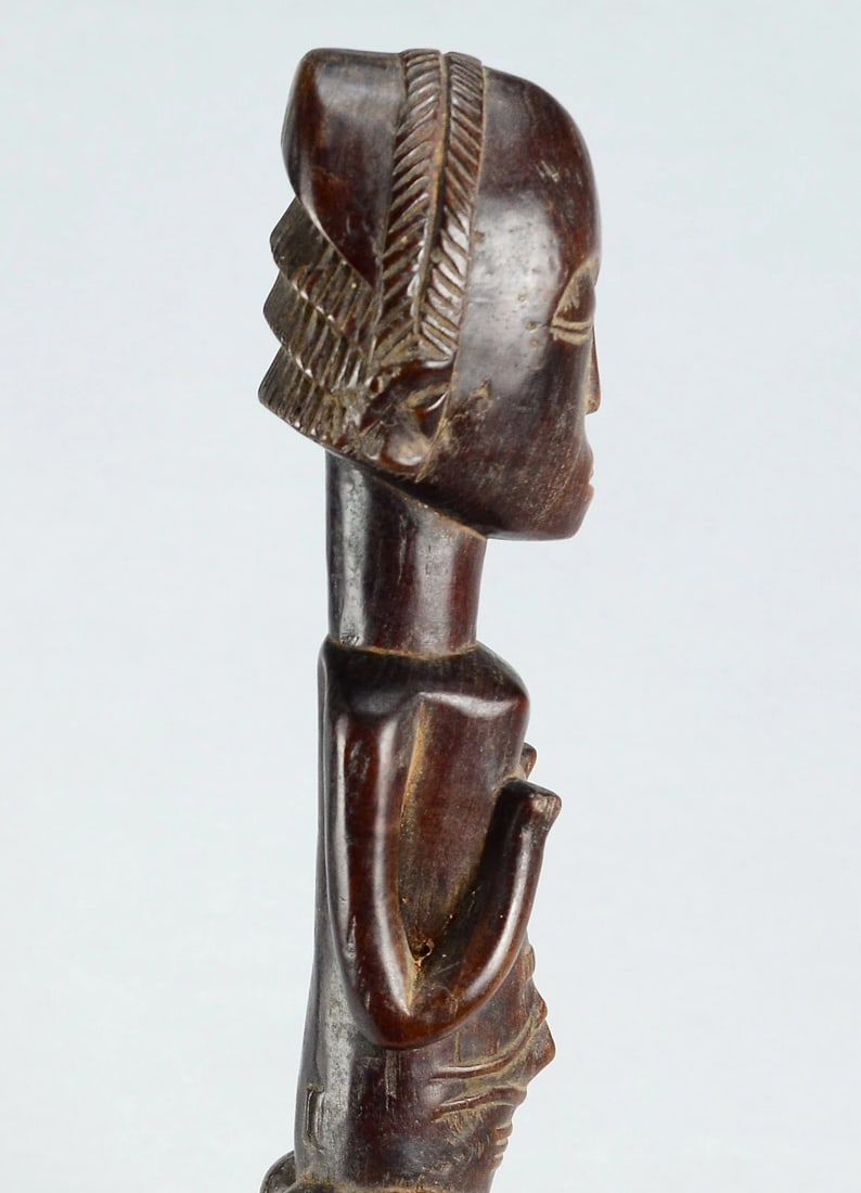 Nice LUBA Shankadi figure 13" statue sculpture Congo African Tribal Art 1681 - 9