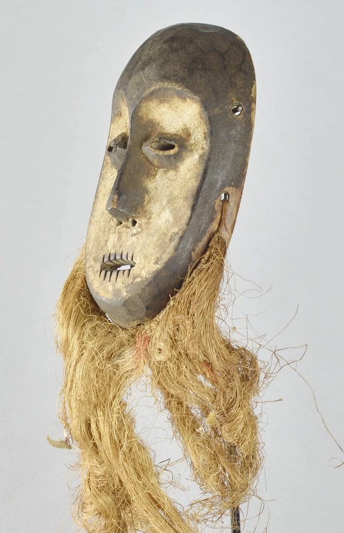 Beautiful African Mask LEGA Lukwakongo Cult of Bwami Congo Drc Tribal Art 1511 - 7