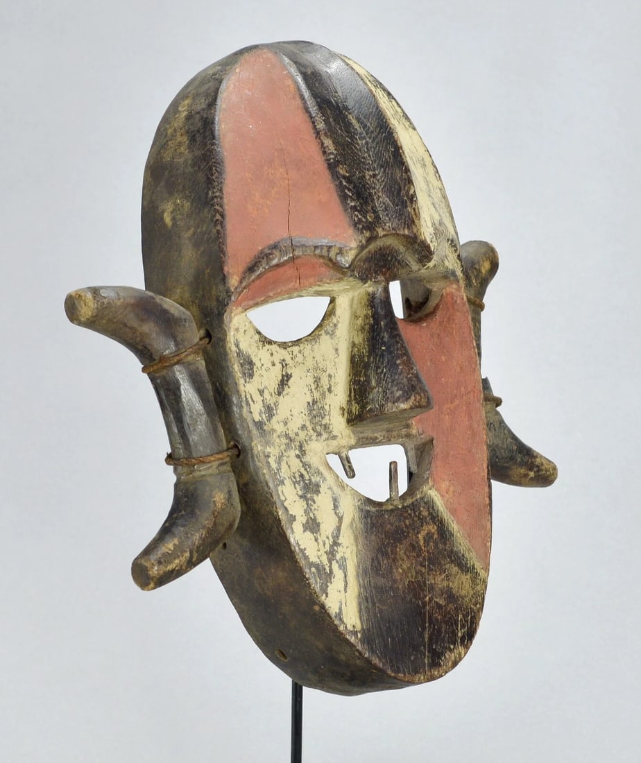 BOA Pongdudu Warrior Mask Congo Drc African Tribal Art 1684 - 9