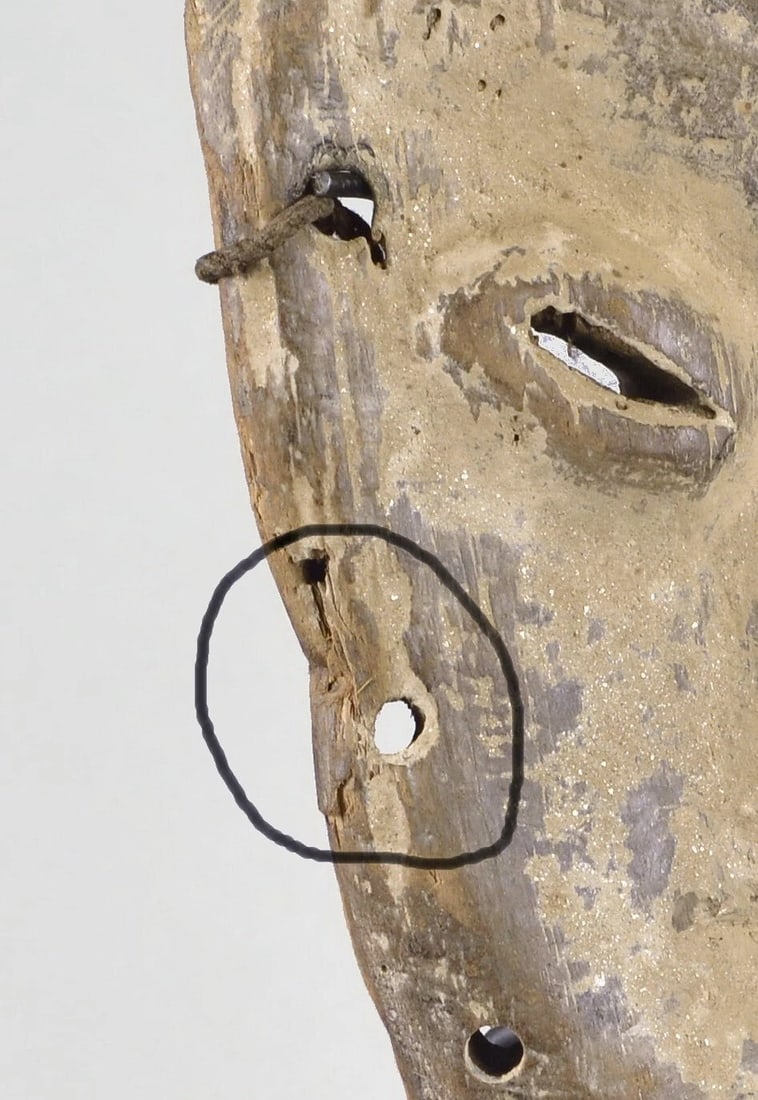 LEGA Wood idimu Mask Bwami Cult Congo Zaire DRC African Tribal Art 1601 - 12