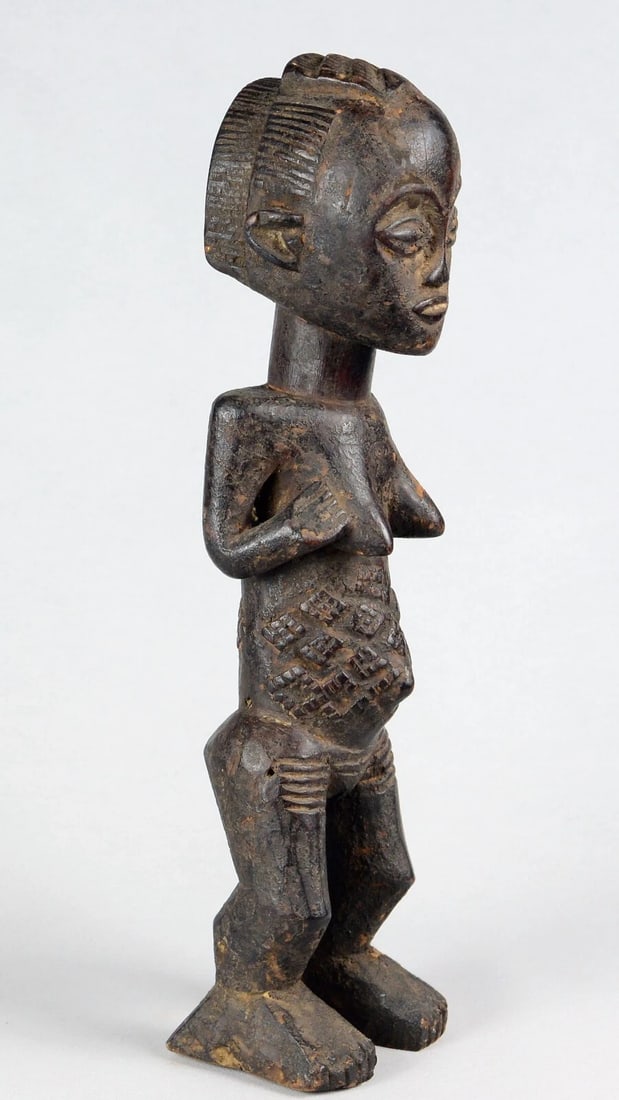 LUBA Beautiful female figure statue sculpture Congo African Tribal 1617 - 6