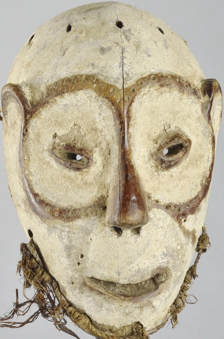 Superb LEGA Wood idimu Mask Bwami Cult Congo Zaire DRC African Tribal Art 1519 - 5