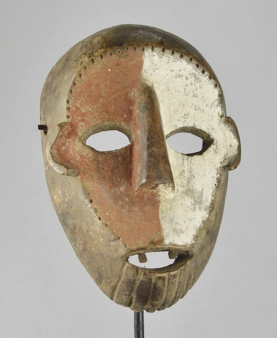 Congo Drc NIce Anthropomorphic NGBAKA wooden Face Mask African Tribal Art 1641 - 7