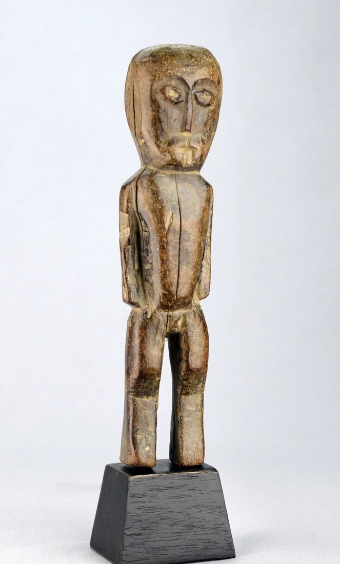 LEGA anthropomorphic figure statue Bwami Cult Congo Drc African Tribal Art 0523: Title: LEGA anthropomorphic figure statue Bwami Cult Congo Drc African Tribal Art 0523 Description: CONGO RDC Anthropomorphic statuette (Iginga) LEGA This kind of figurine was used in the context of t