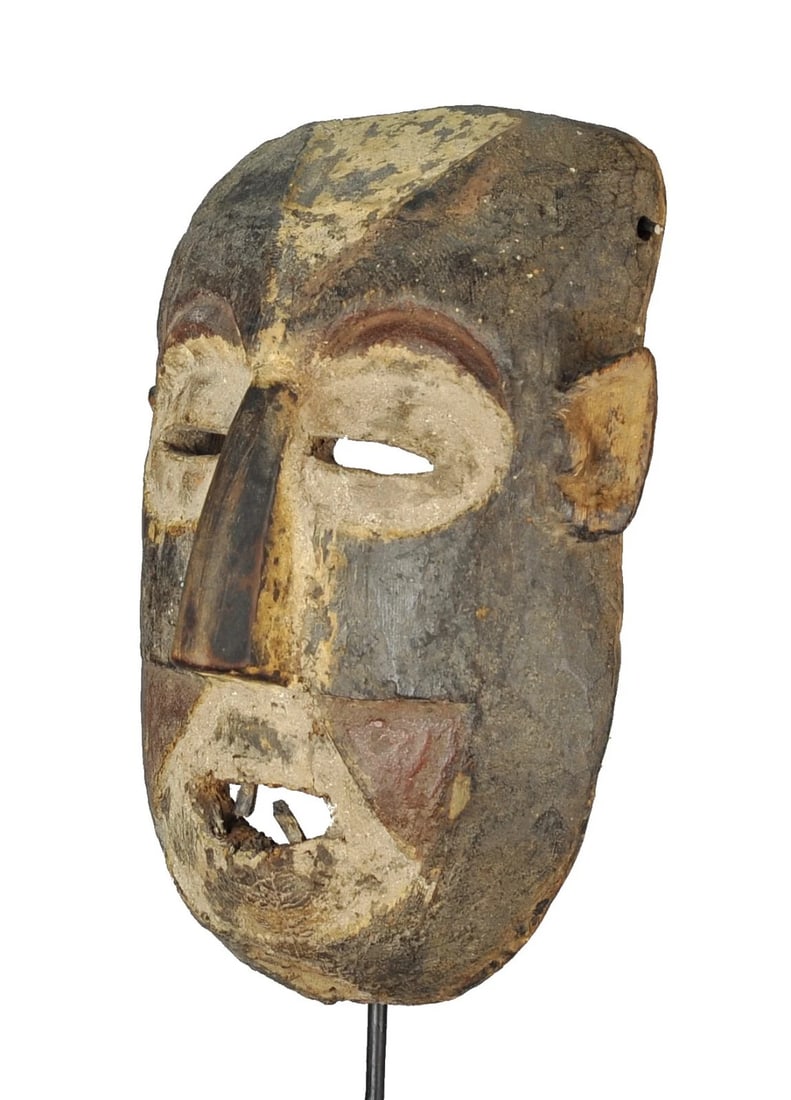 Powerfull BOA Pongdudu Warrior Mask Congo Drc African Tribal Art 1213 - 5