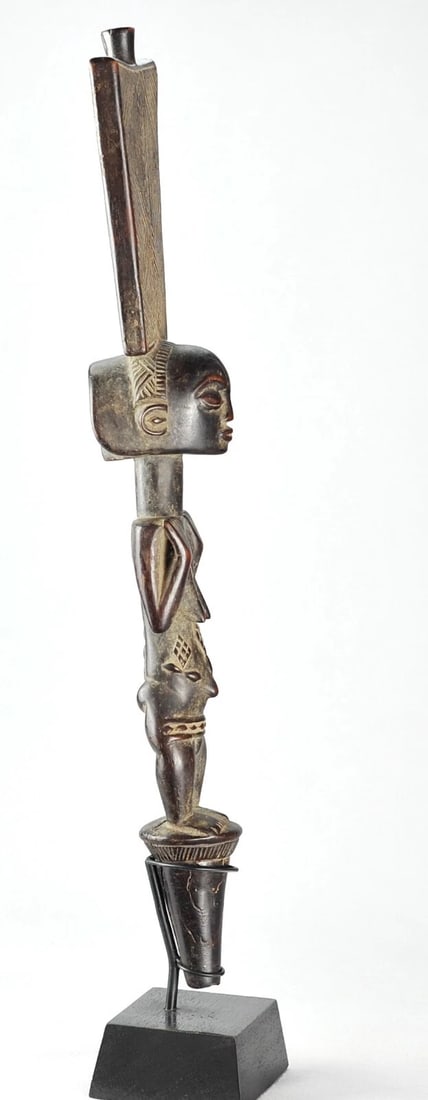 LUBA Kibango Chief's Staff Scepter Congo Drc African Tribal Art Regalia 1134 - 12