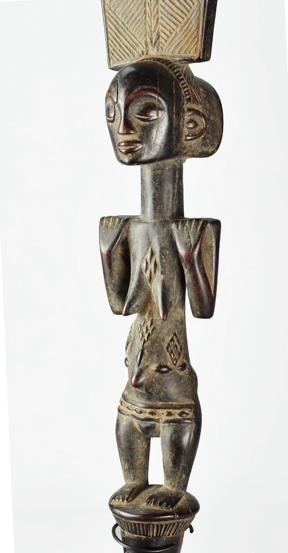 LUBA Kibango Chief's Staff Scepter Congo Drc African Tribal Art Regalia 1134 - 3