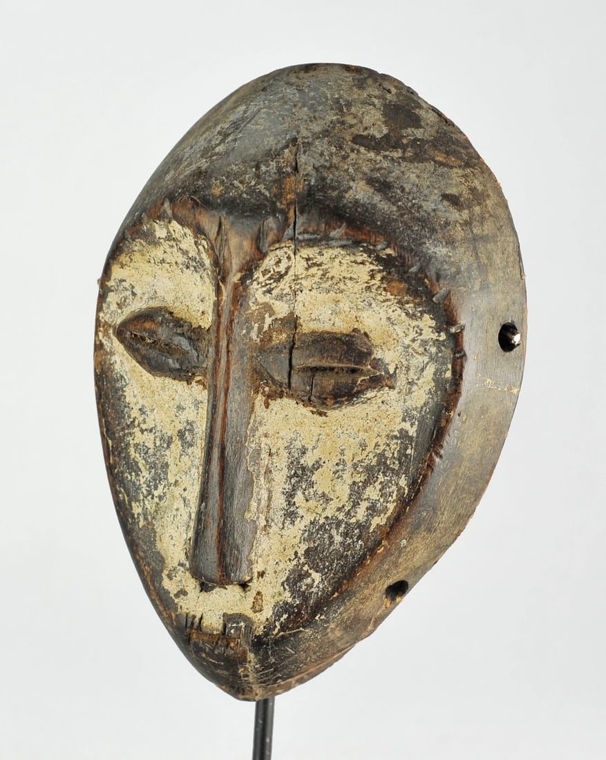 LEGA cute Lukwakongo Mask cult of the Bwami Congo Drc African Tribal Art 1130 - 4