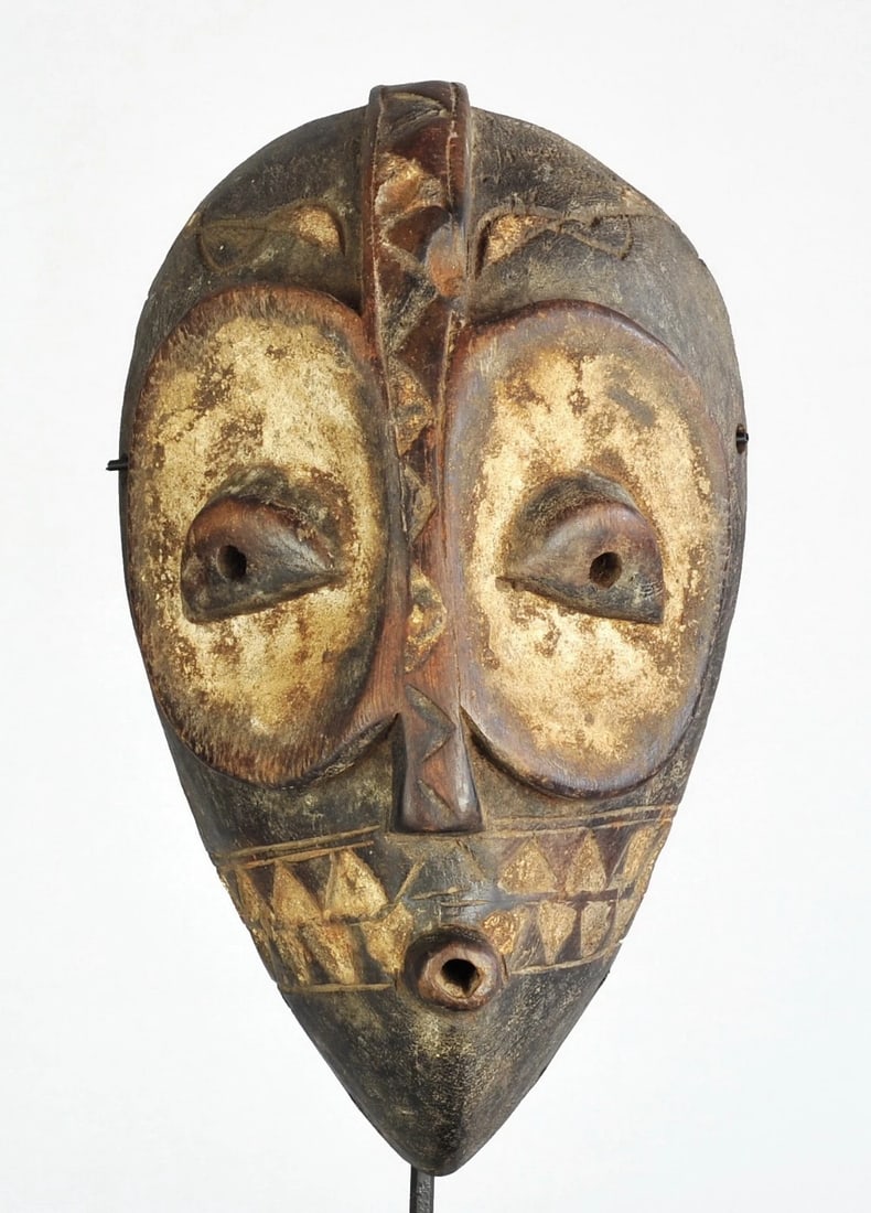 Rare initiation GOMA wood mask Congo DRC Bembe African Tribal Art 1110 - 3