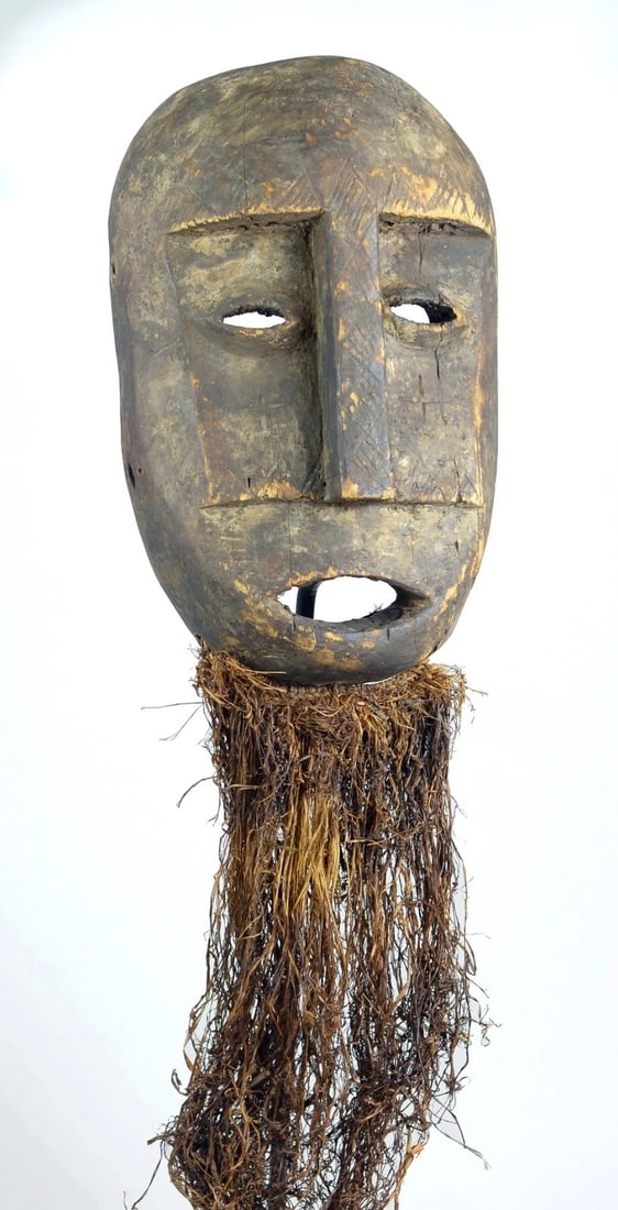 Rare & Powerful SHI Tribe Mask neighbors Lega Congo African Tribal Art 0900 - 12
