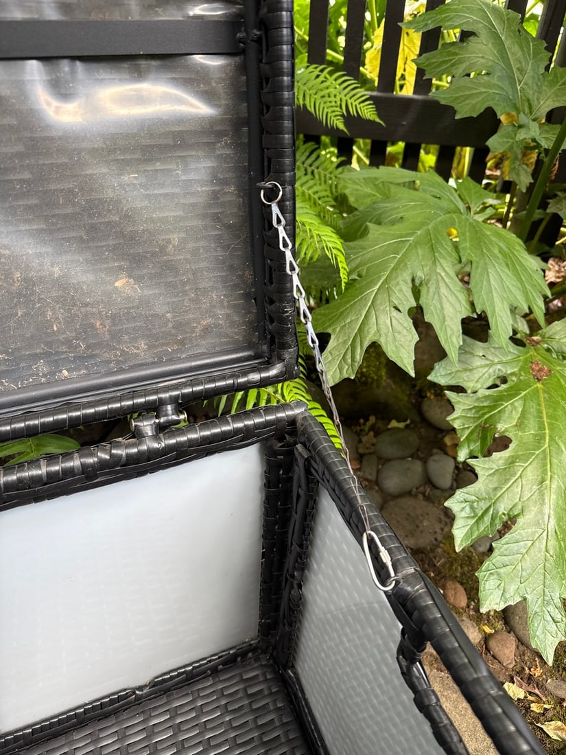 Outdoor Wicker Storage Chest with Liner - 4
