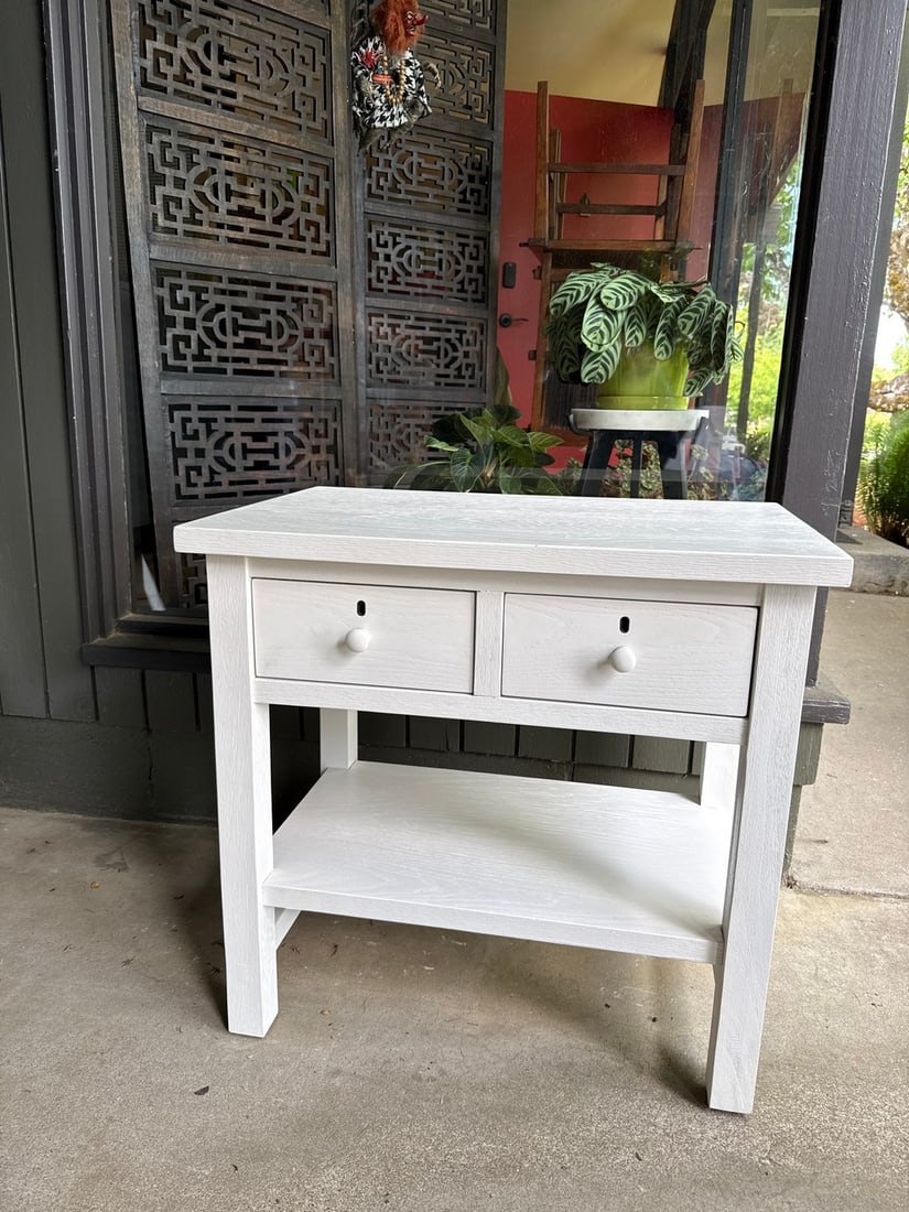 Pottery Barn Farmhouse table with two drawers - 2