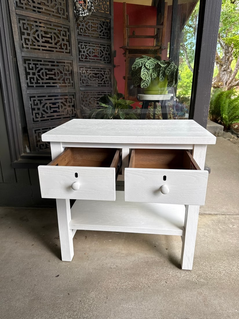 Pottery Barn Farmhouse table with two drawers - 3
