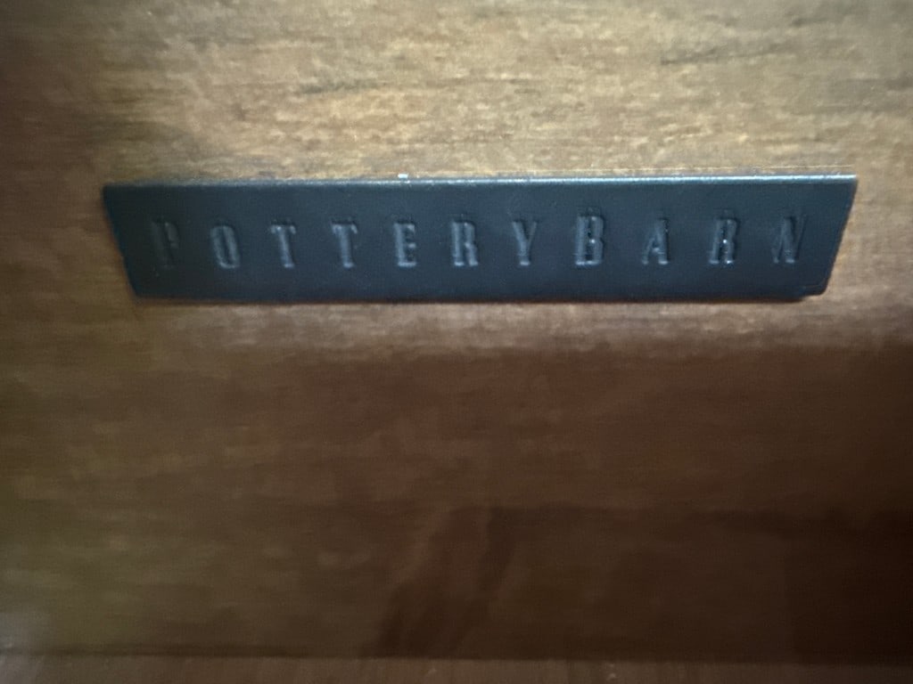 Pottery Barn Farmhouse table with two drawers - 4