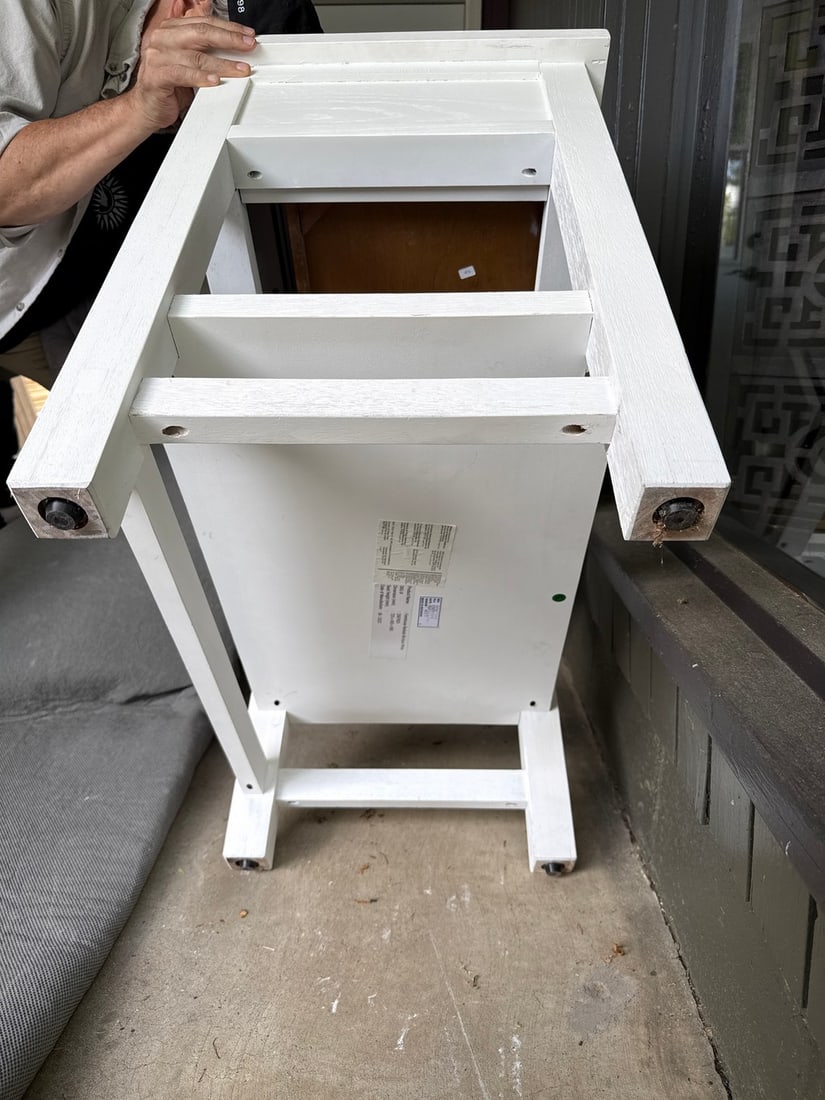 Pottery Barn Farmhouse table with two drawers - 8