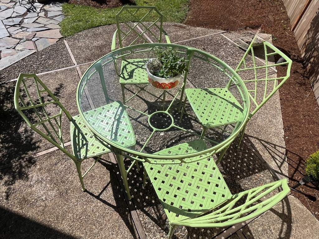 1950s Hall Bradley for Brown Jordan "Calcutta" 5-Piece Patio Dining Set - 3
