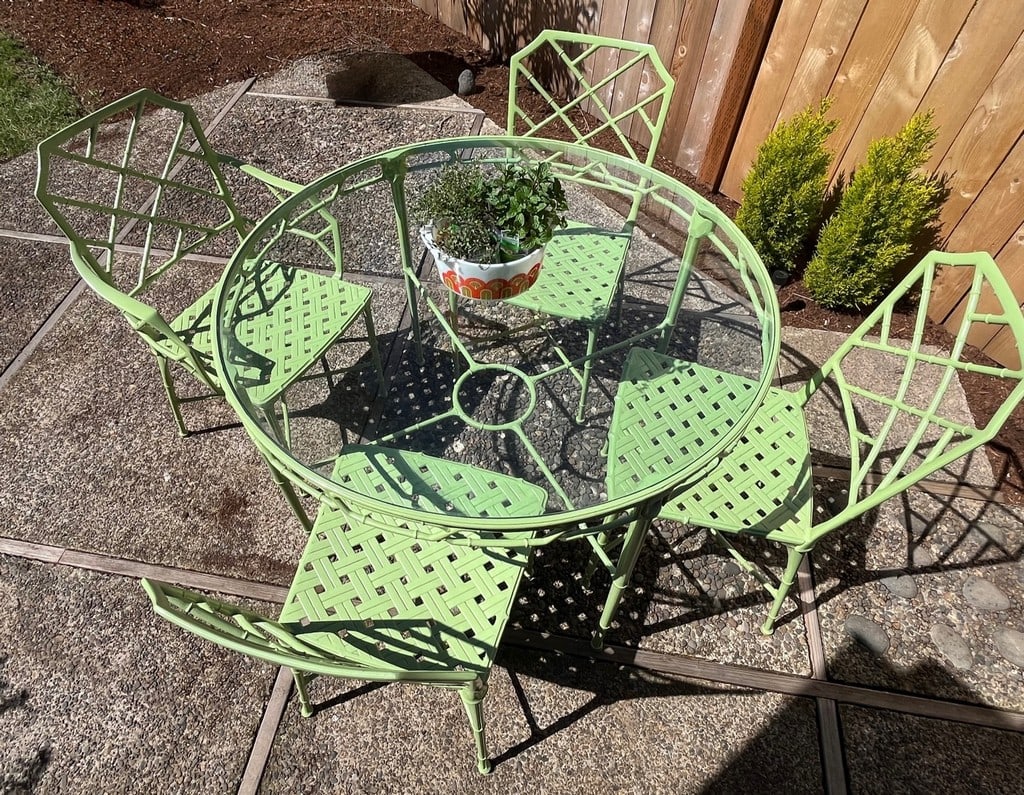 1950s Hall Bradley for Brown Jordan "Calcutta" 5-Piece Patio Dining Set - 4