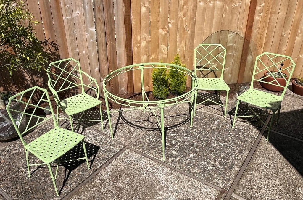1950s Hall Bradley for Brown Jordan "Calcutta" 5-Piece Patio Dining Set - 8