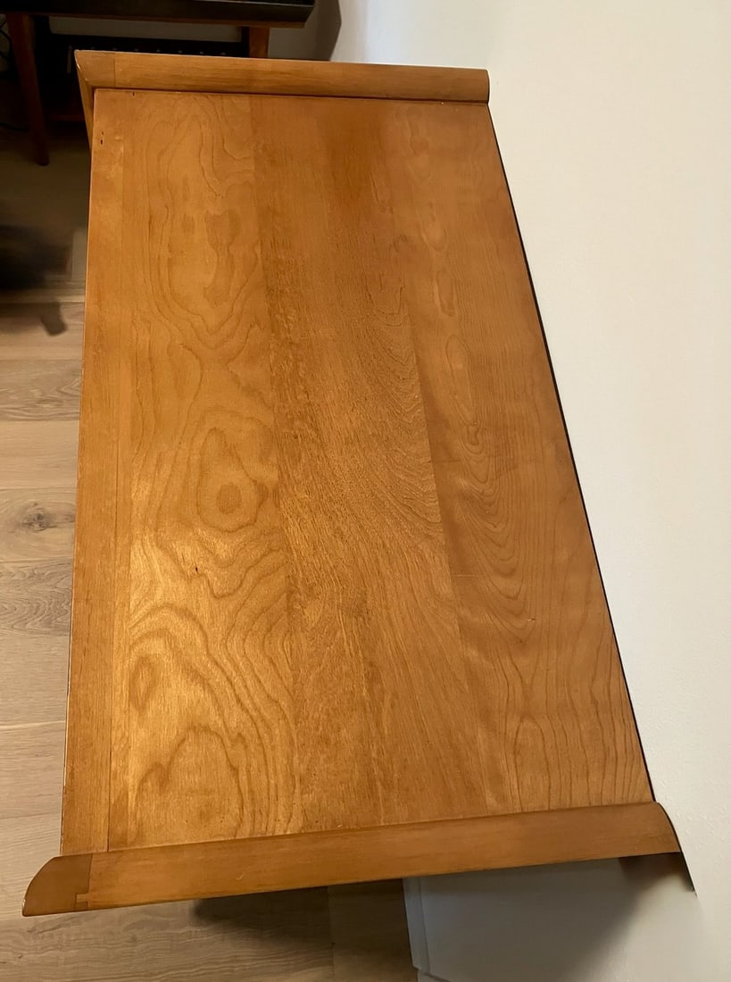Mid-Century F.S.Harmon Modern Blonde Wood Door Dresser - 3