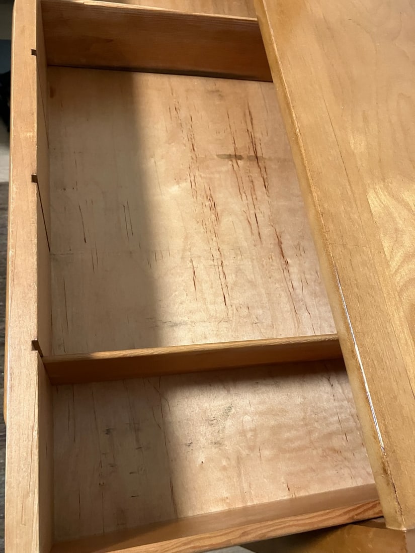 Mid-Century F.S.Harmon Modern Blonde Wood Door Dresser - 5