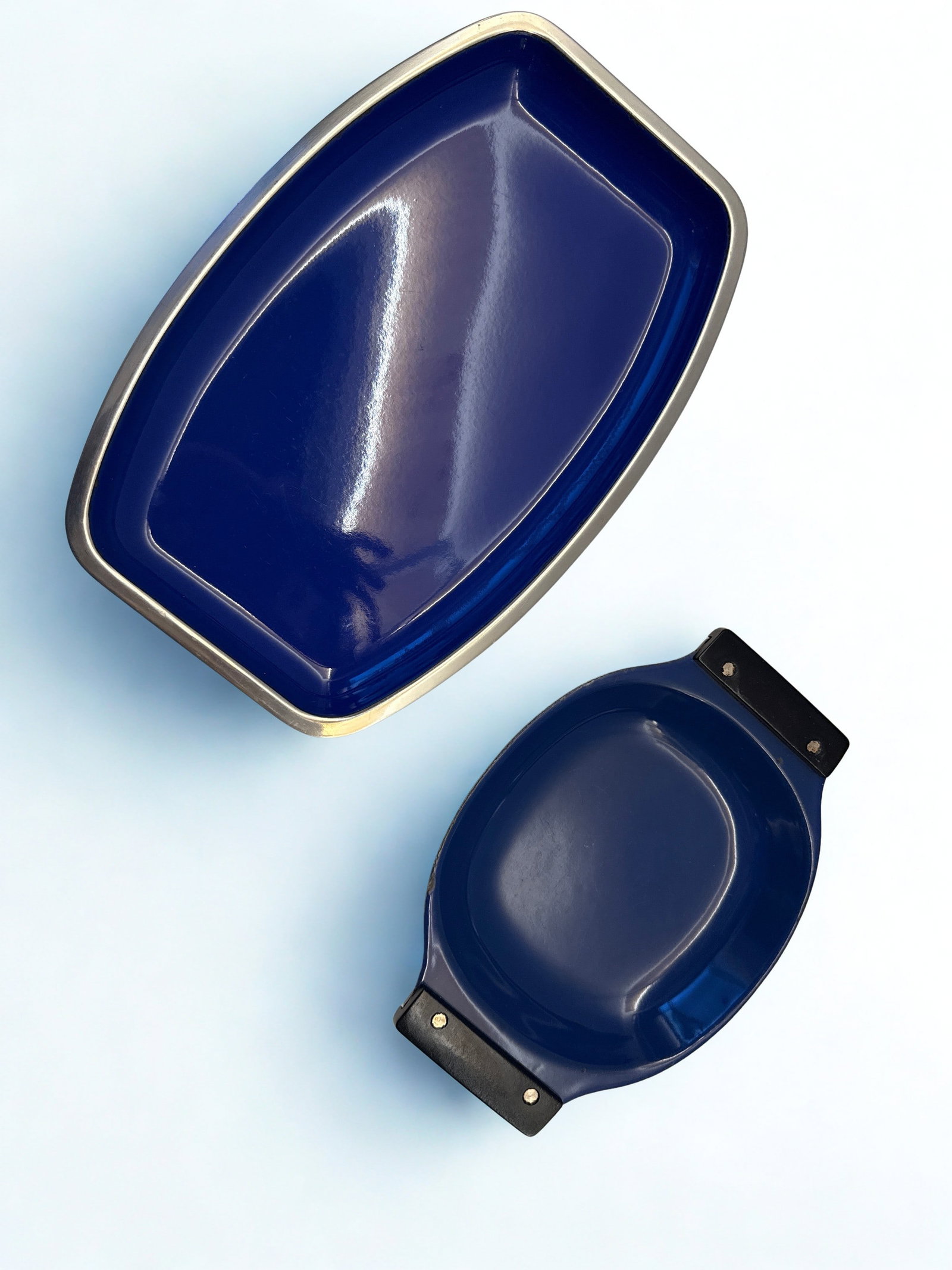 Cathrineholm of Norway Blue Enamel Serving Trays, Two (2) (1 of 6)