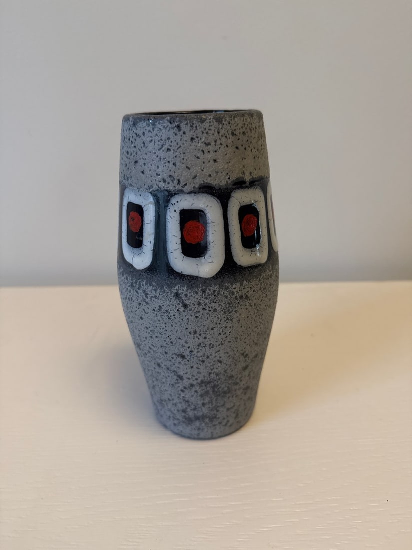 Mid-Century Modern Volcanic Glaze Ceramic Vase - 2