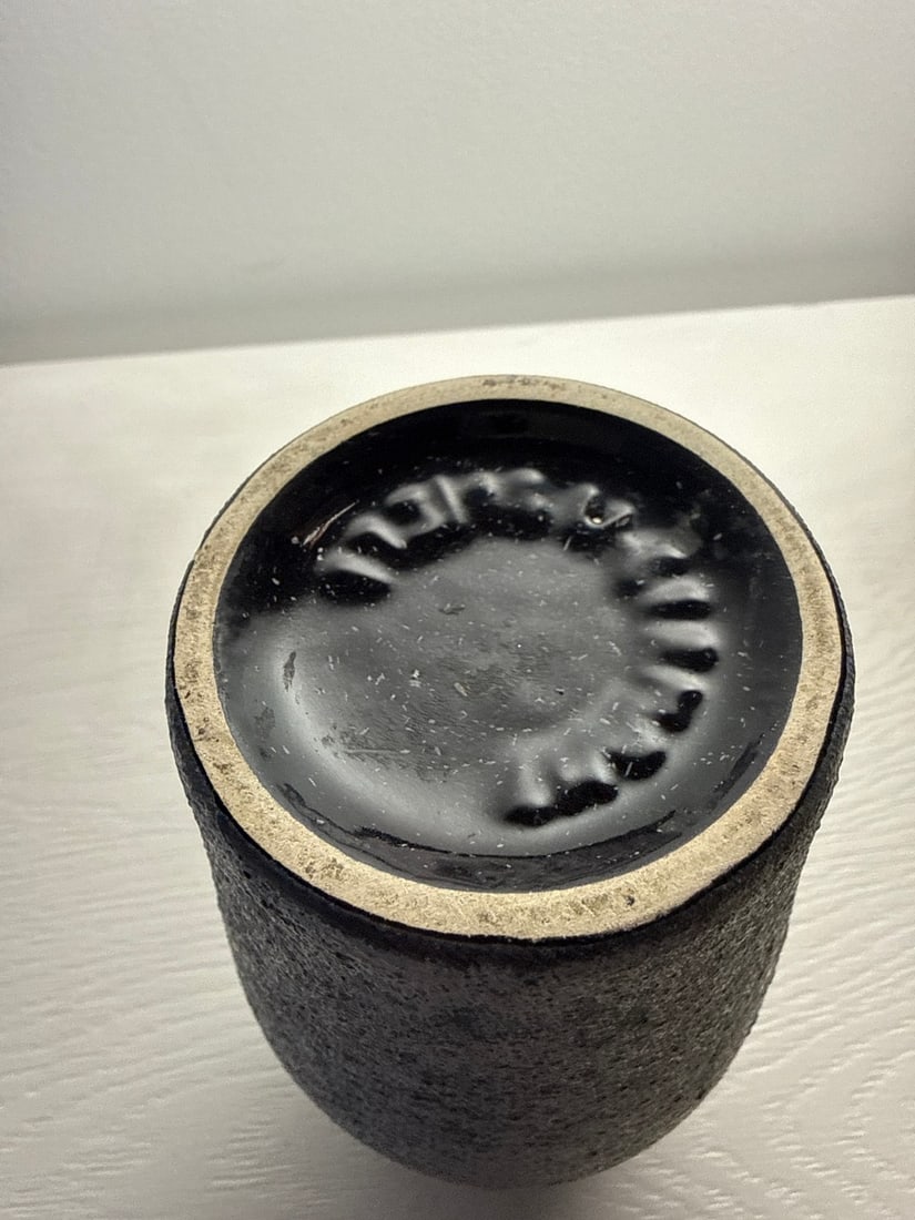 Mid-Century Modern Volcanic Glaze Ceramic Vase - 3
