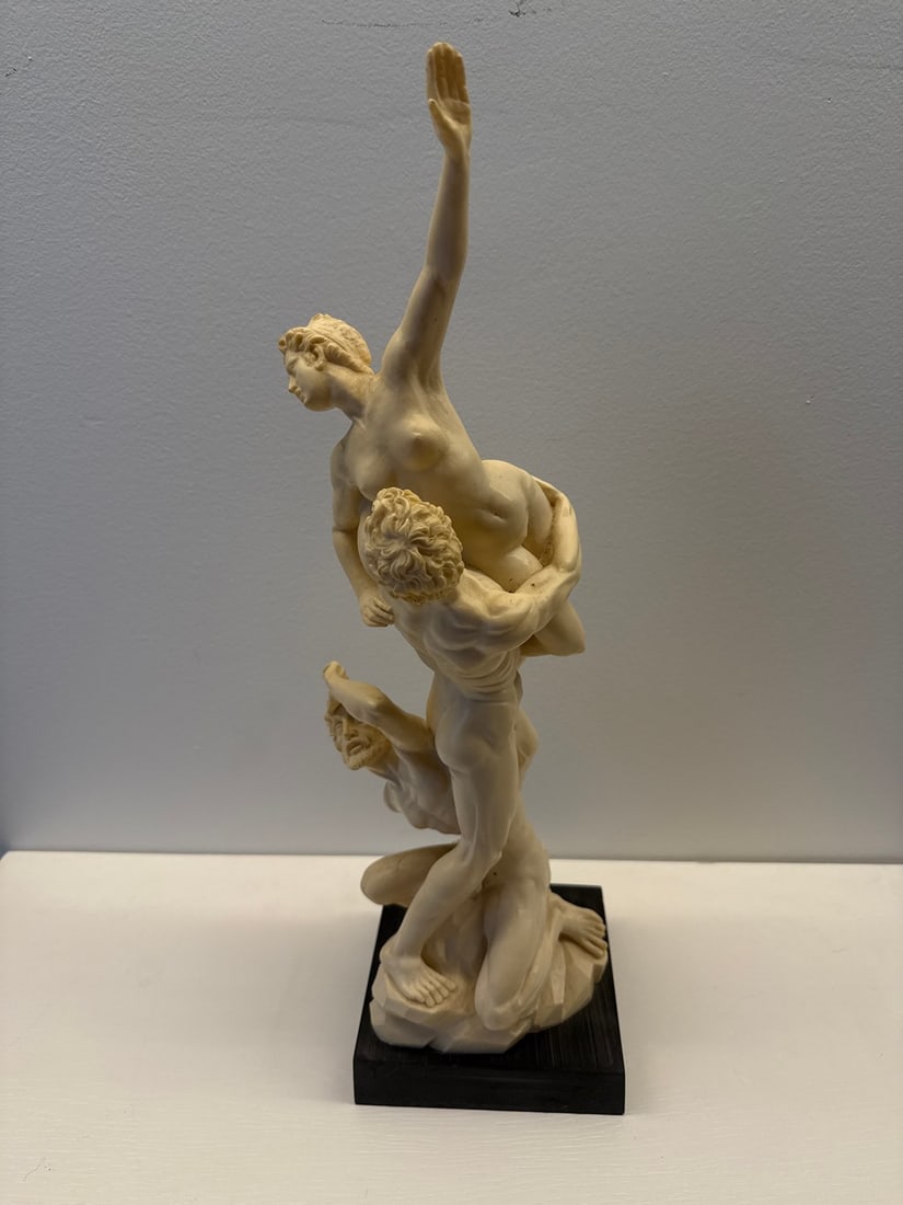 Baroque Style Bonded Marble Sculpture Signed "A. Santini" - 2
