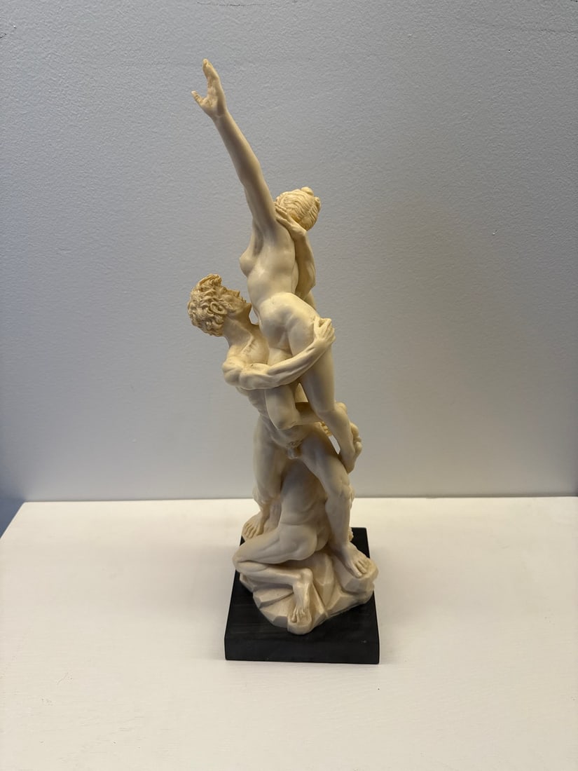 Baroque Style Bonded Marble Sculpture Signed "A. Santini" - 3
