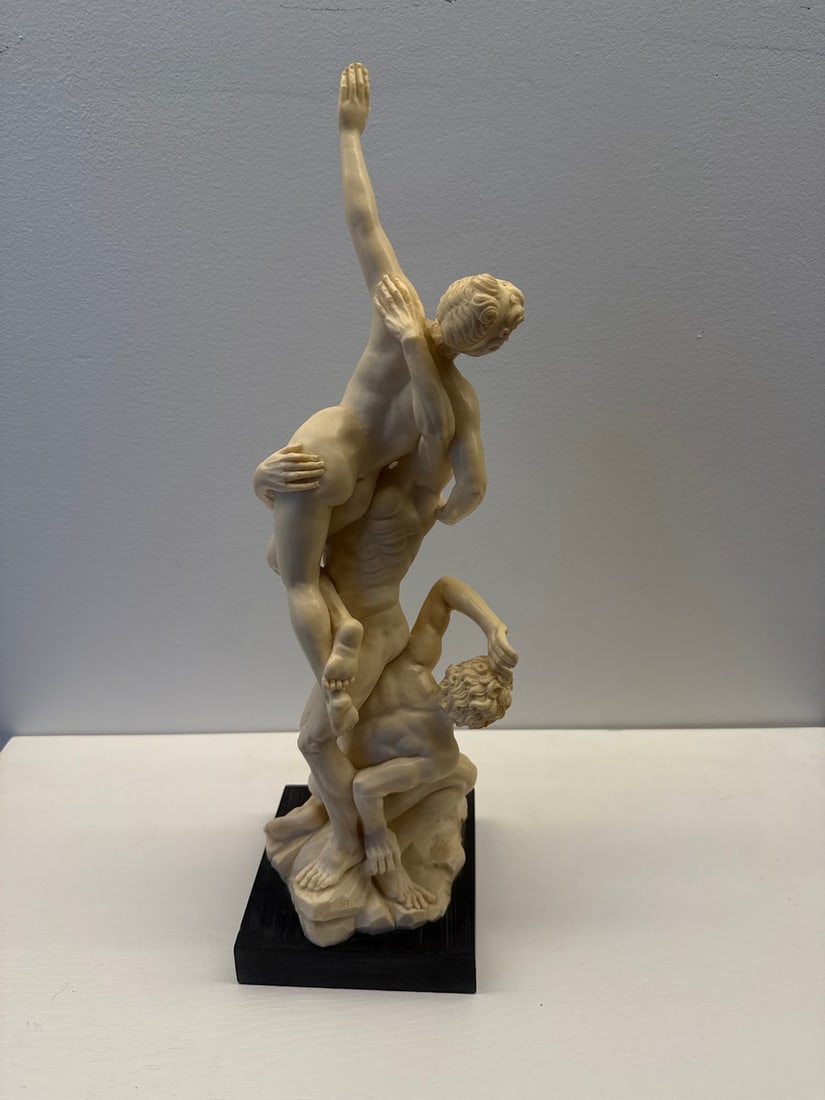 Baroque Style Bonded Marble Sculpture Signed "A. Santini" - 4