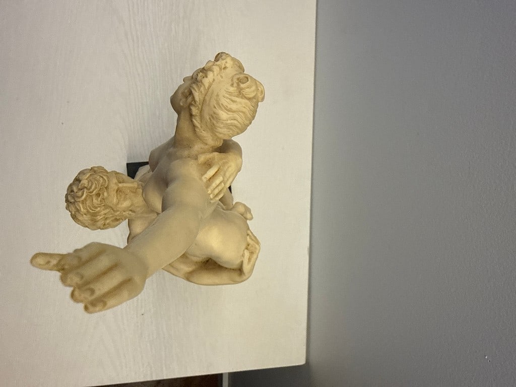 Baroque Style Bonded Marble Sculpture Signed "A. Santini" - 7