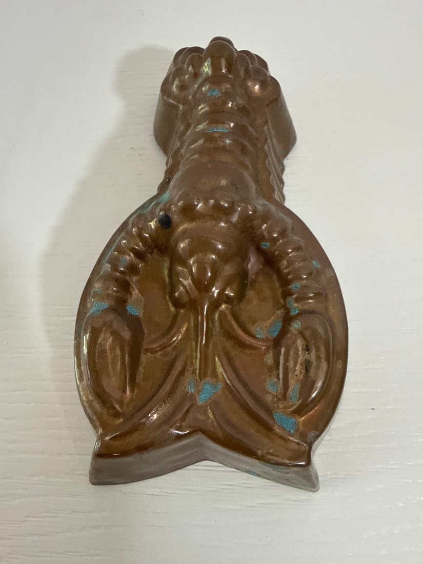 Vintage Copper Lobster Jelly Mold with Verdigris Patina - 5