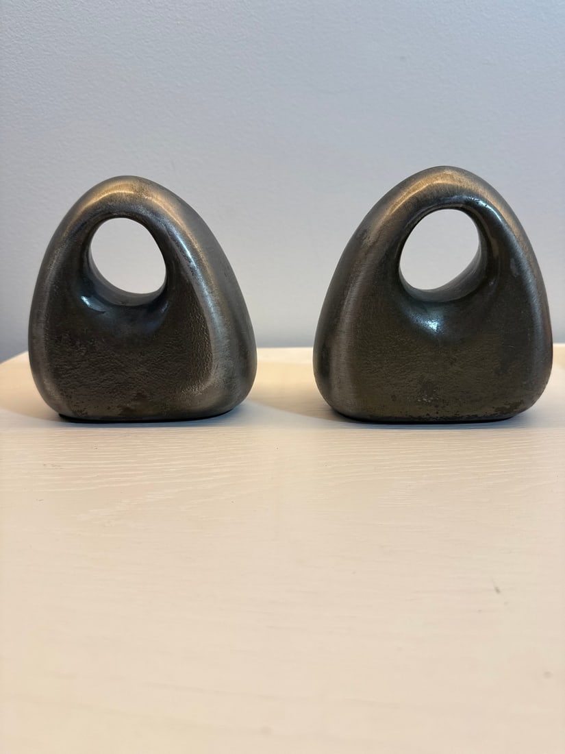 Pair of Mid-Century Modern Cast Metal Bookends by Ben Seibel for Raymor - 3