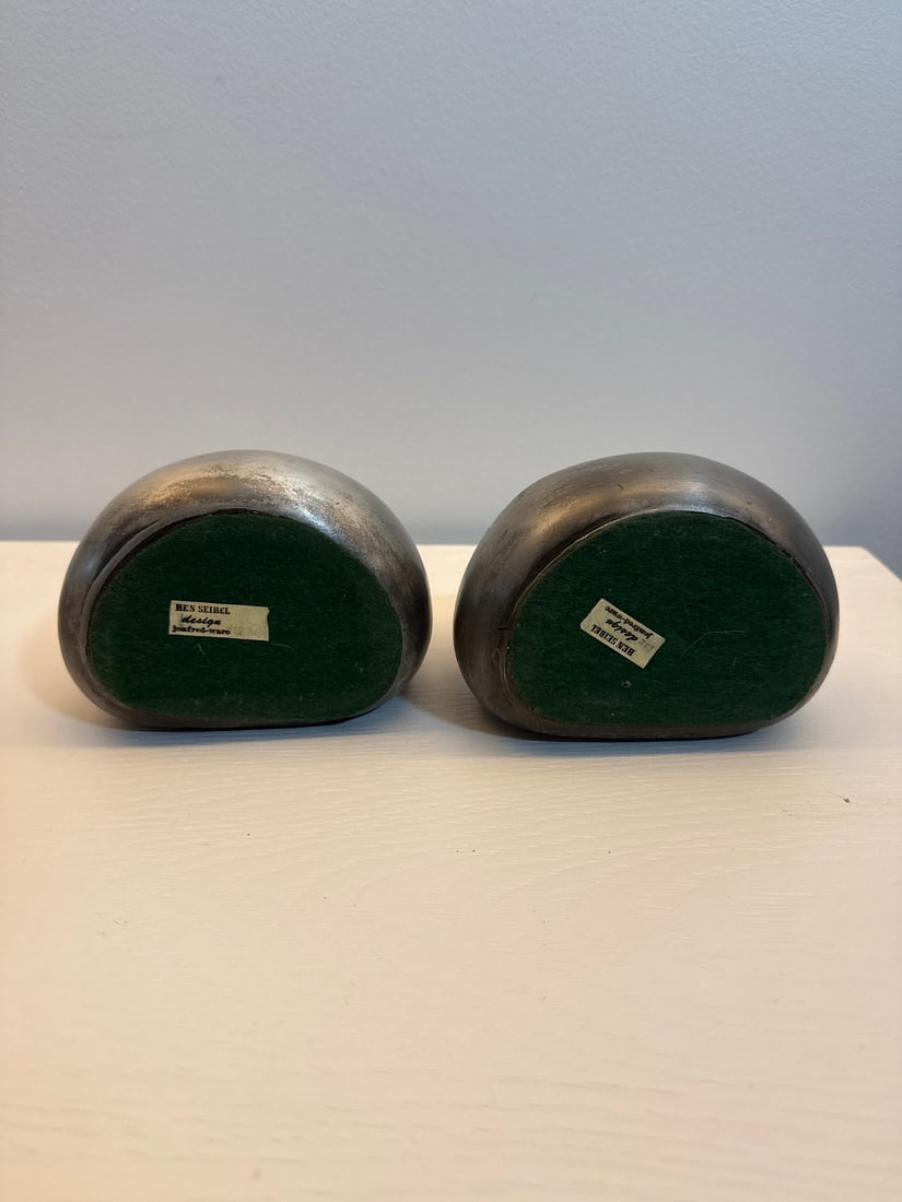 Pair of Mid-Century Modern Cast Metal Bookends by Ben Seibel for Raymor - 6