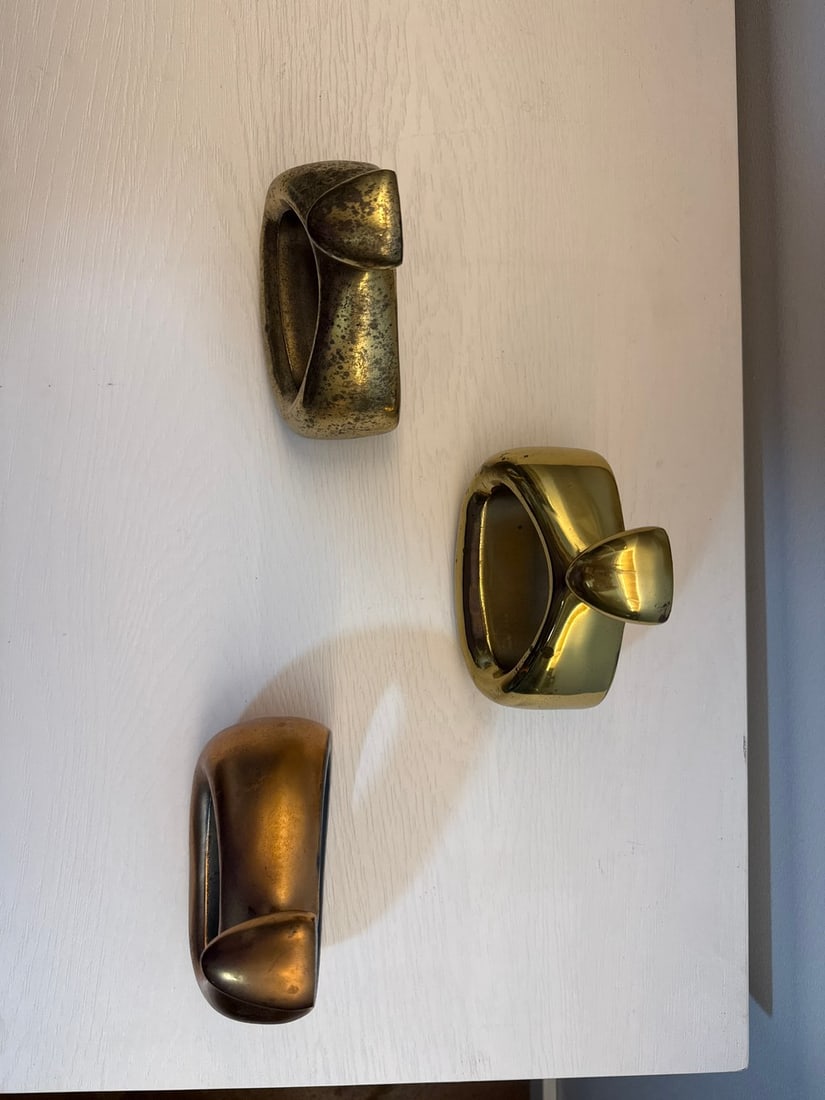 Decorator Lot of Three Mixed MCM Bookends - Ben Seibel Stirrup Style - 3