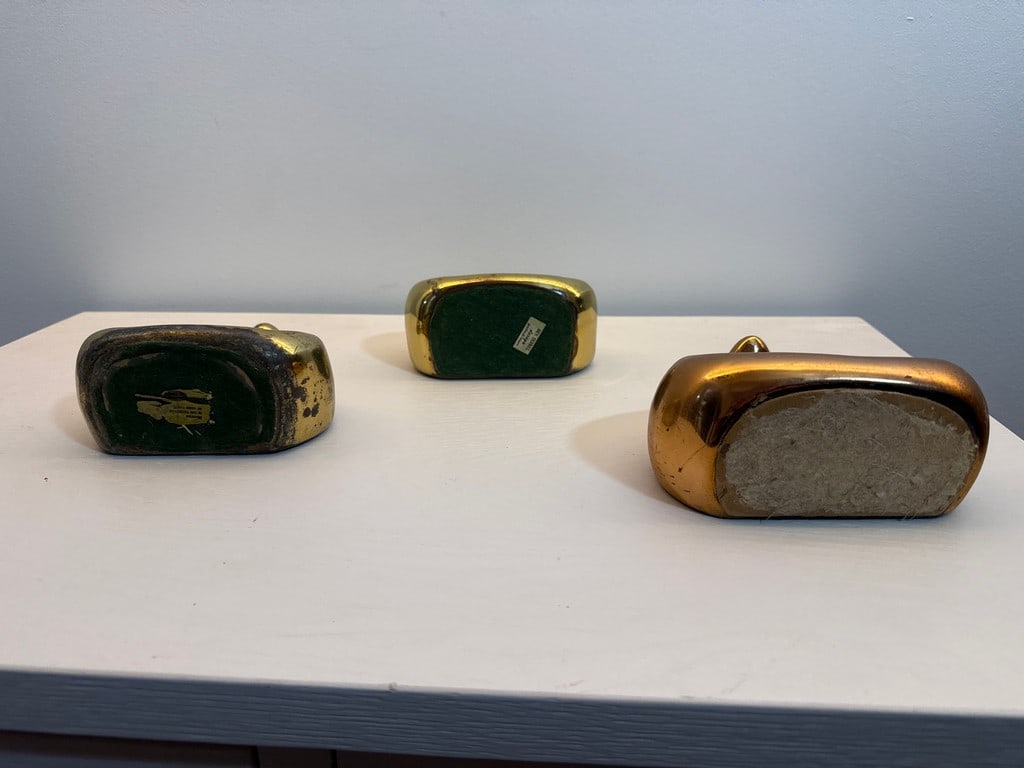 Decorator Lot of Three Mixed MCM Bookends - Ben Seibel Stirrup Style - 6