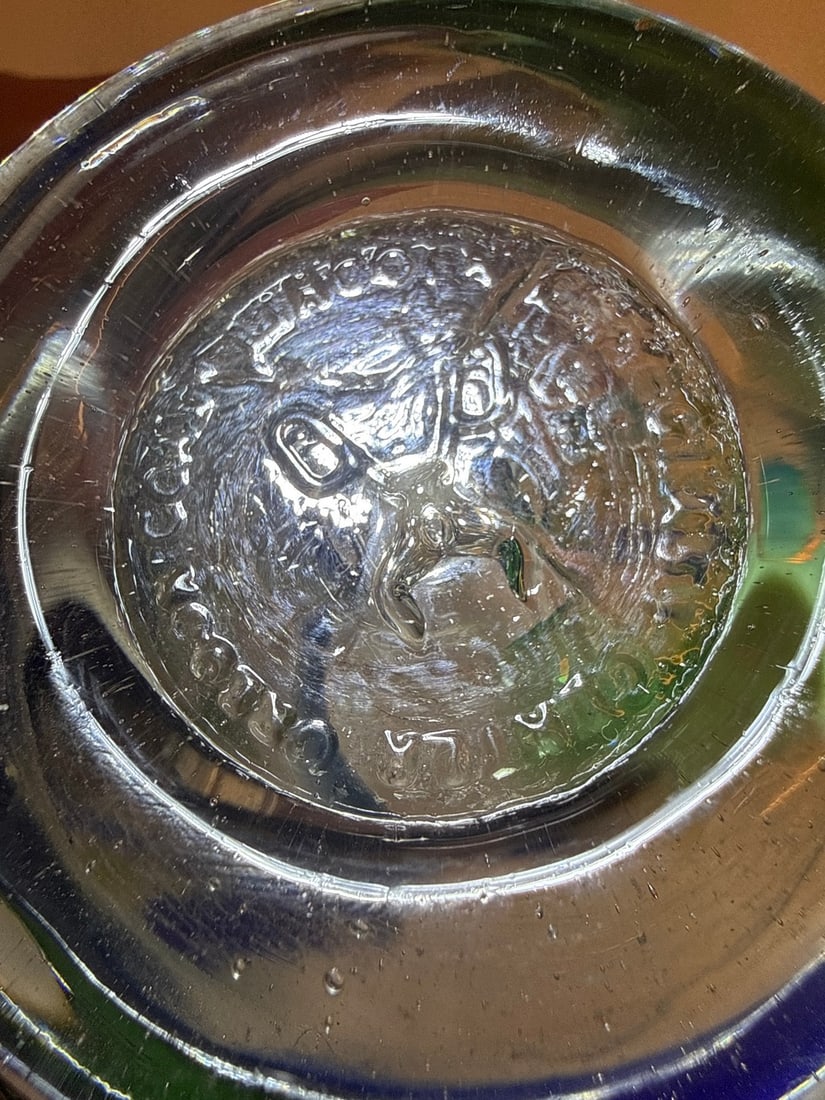Engraved Glass Fish Symbol Platter and "Finders Keepers" Glass Float - 7
