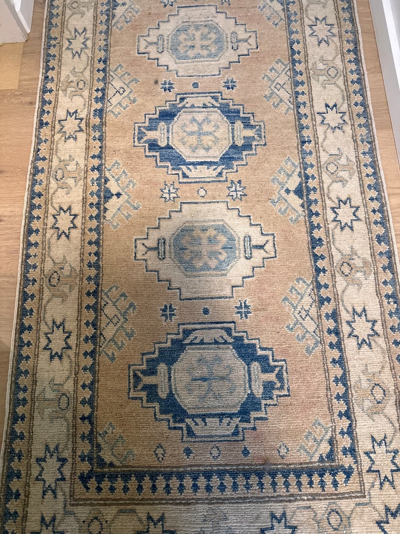Hand-Knotted Oushak Style Hallway Runner - 2