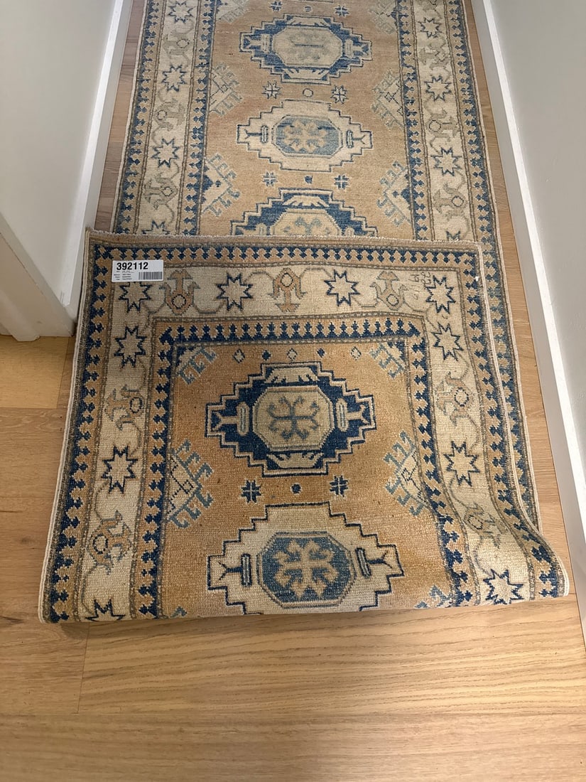 Hand-Knotted Oushak Style Hallway Runner - 3