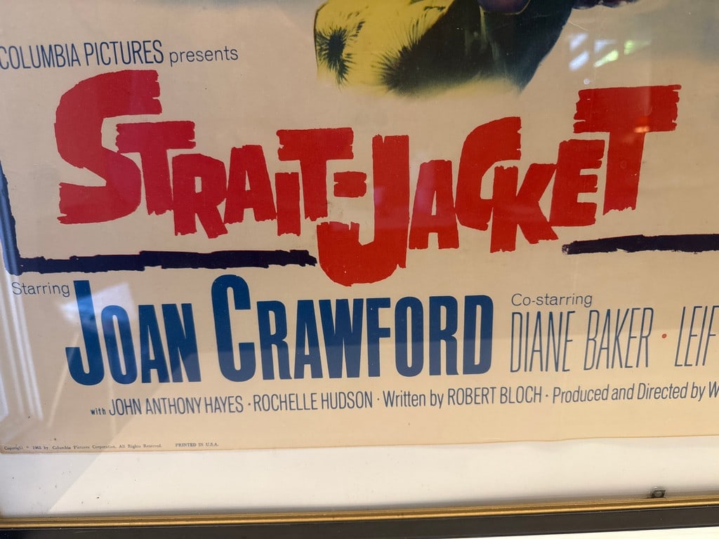 Framed "Strait-Jacket" Original Quarter-Fold Movie Poster, 1964 - 4