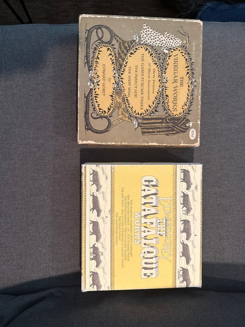Two First Edition Boxed Sets of Edward Gorey Works: "The Vinegar Works" and "The Catafalque Works" - 5