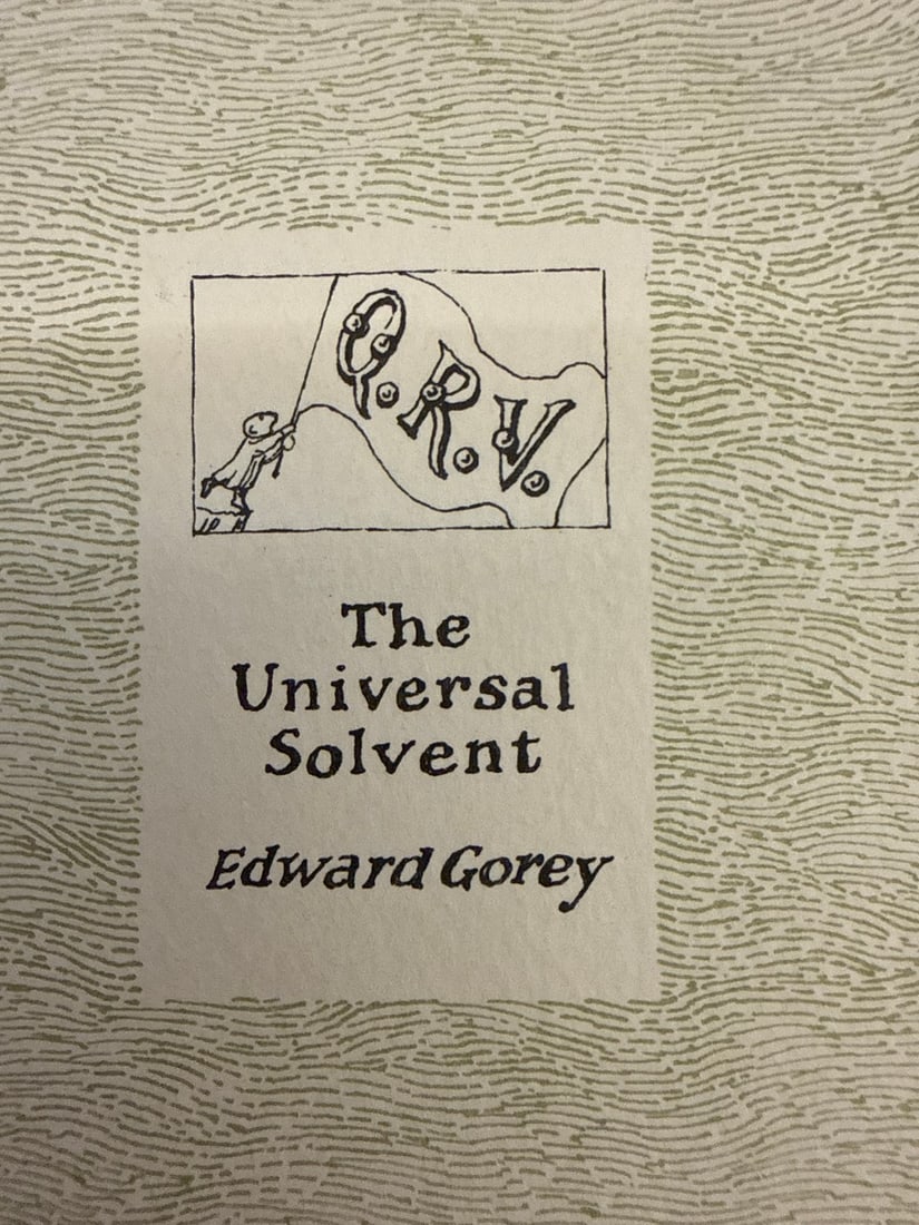 Signed Editions of Edward Gorey's, "QRV - The Universal Solvent" and His Famous Card Deck, the "F... - 2