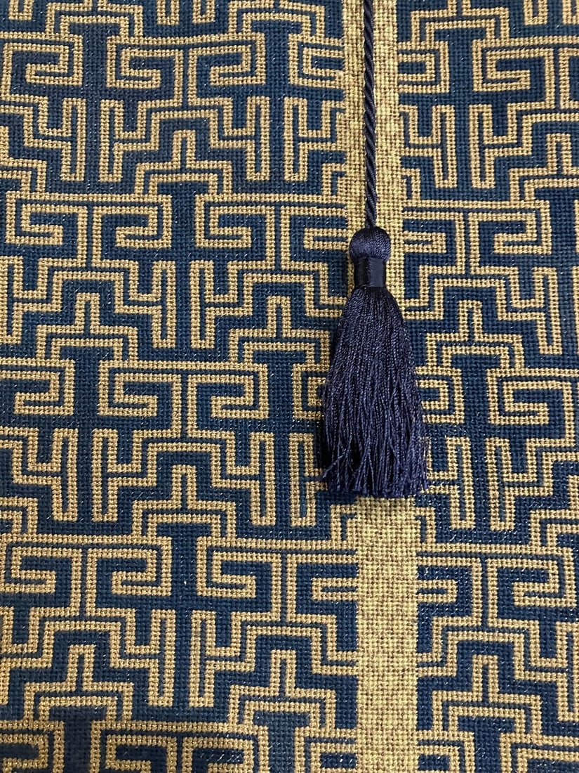 1990s Bespoke Hand-Embroidered "Swan & Lotus" Fiber Art – Japonisme Style - 3