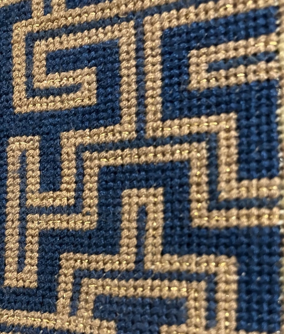 1990s Bespoke Hand-Embroidered "Swan & Lotus" Fiber Art – Japonisme Style - 4