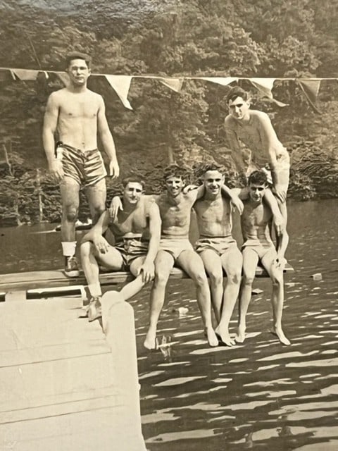 Collection of Vintage Snapshots and Postcards Featuring Male Figures in Athletic and Casual Setti... - 4