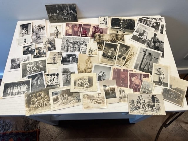 Collection of Vintage Black and White Photographs Featuring Male Subjects - 2